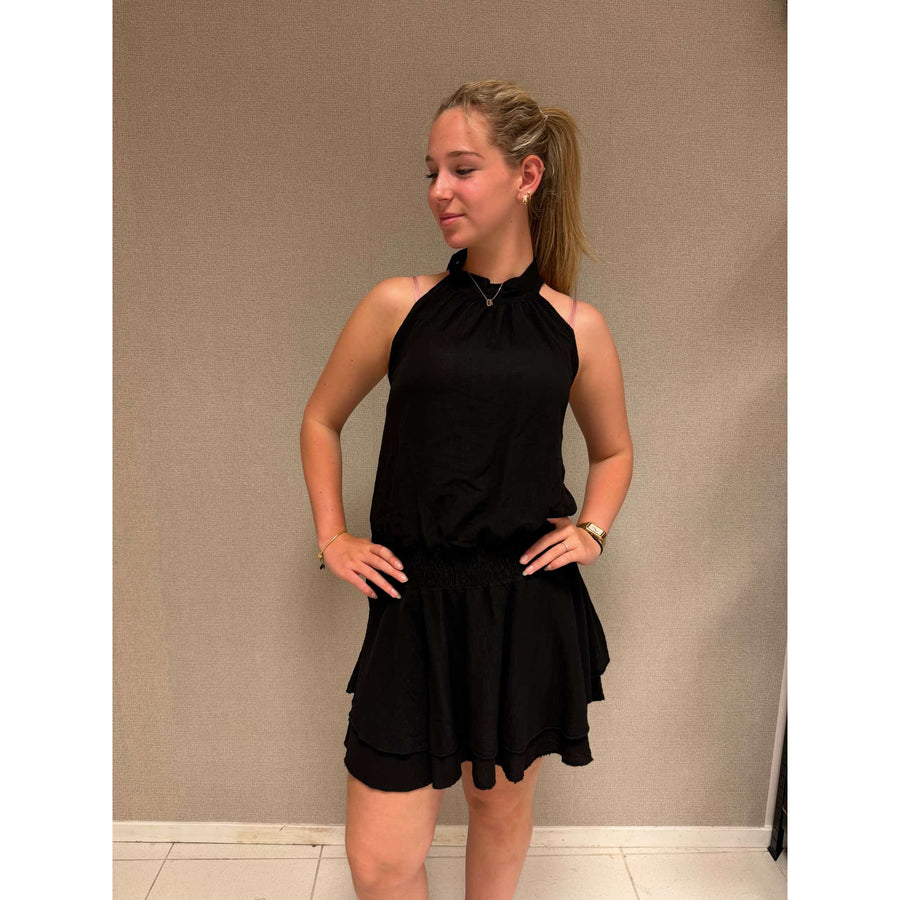 Jurk Ruffle Zwart