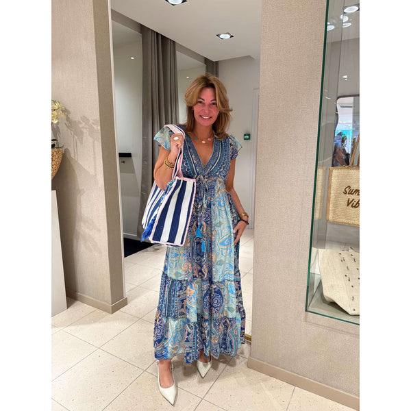 Blauwe Ibiza Jurk