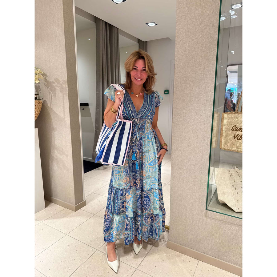 Blauwe Ibiza Jurk