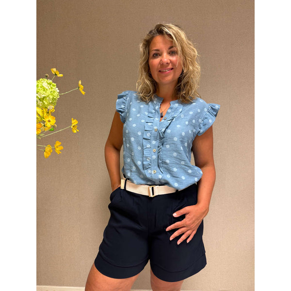 Short Italian Marine Blauw