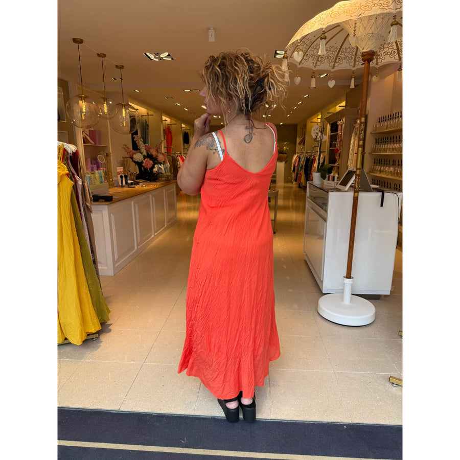 Jurk Ruffle Oranje
