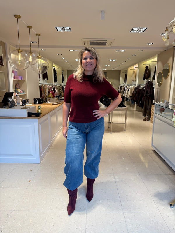 Suède laars kort Bordeaux