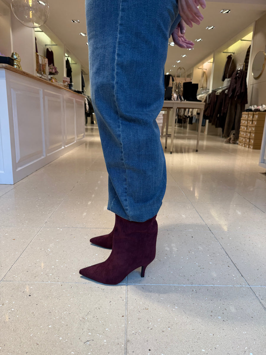 Suède laars kort Bordeaux