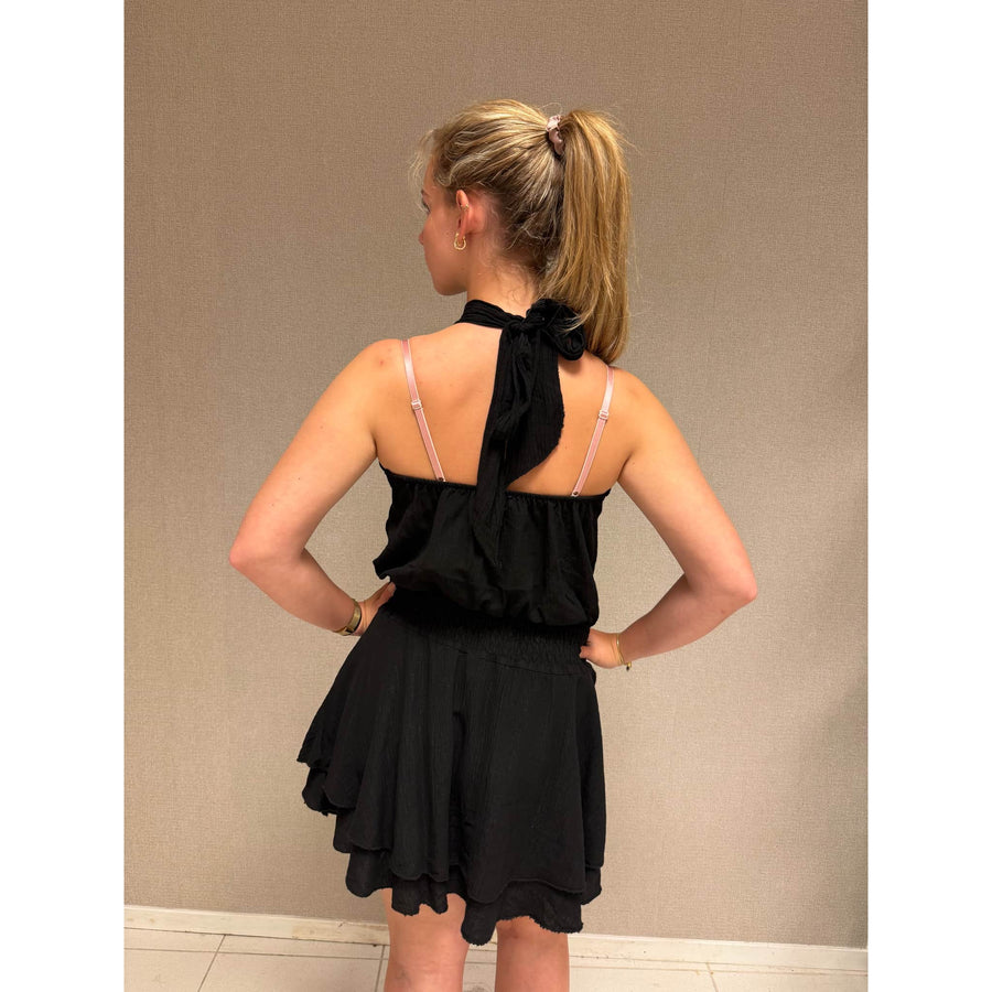 Jurk Ruffle Zwart