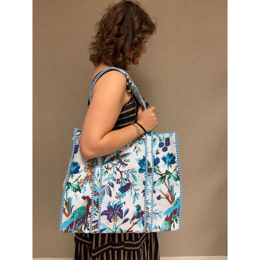 Tas Blauw Floral