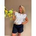 Short Italian marine blauw heren korte broek zijkant view