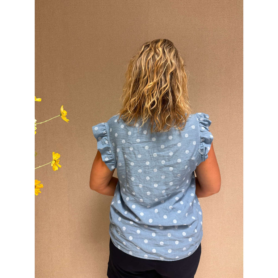 Top Stip Roezel voor dames in vrolijk gestipte print