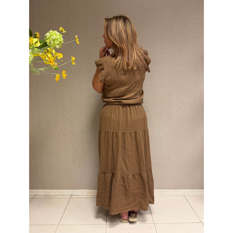 Rok Top Set - Camel