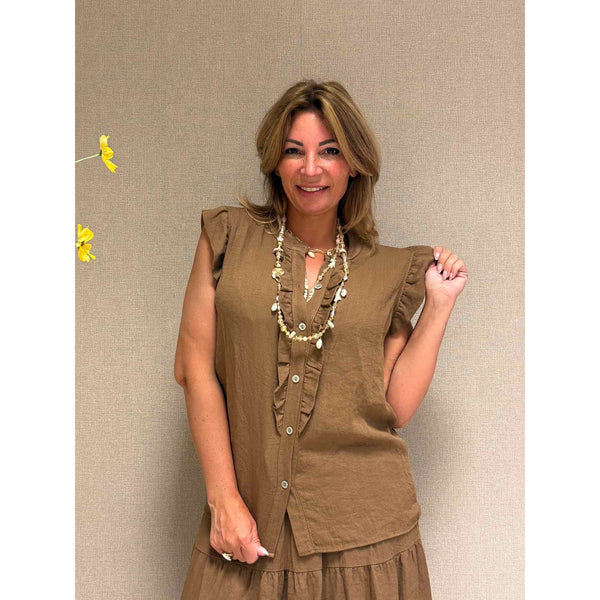 Rok Top Set - Camel