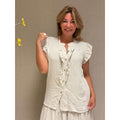 Beige rok top set voor dames, stijlvolle tweedelige outfit.